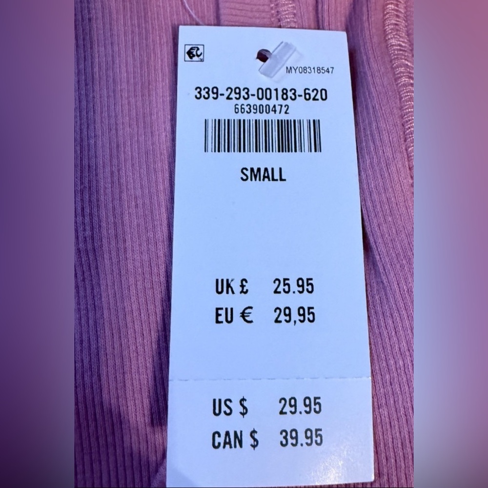 NWT- Hollister pink Tie Back Henley Babydoll Top  Y2K - small- fitted top - Picture 10 of 10